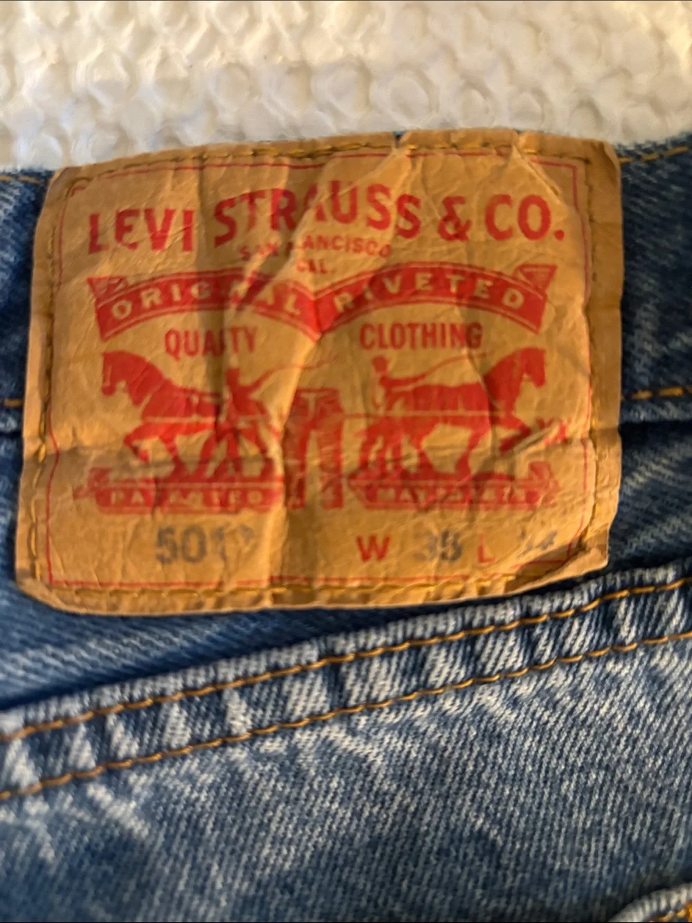 Vintage Levi’s Distressed Light Blue Jeans